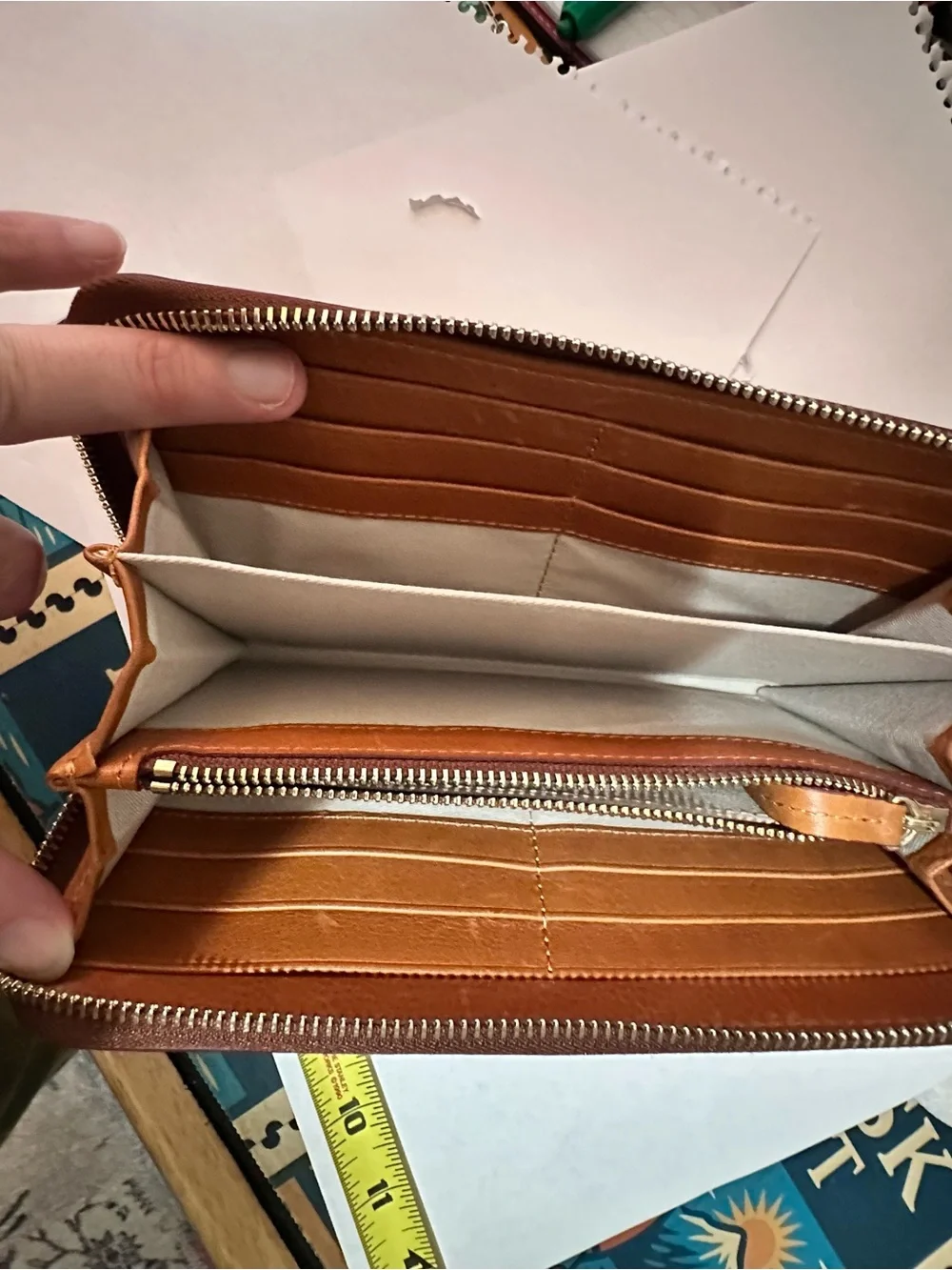 Dooney & Bourke Florentine Leather Chicago Cubs Zip Wallet